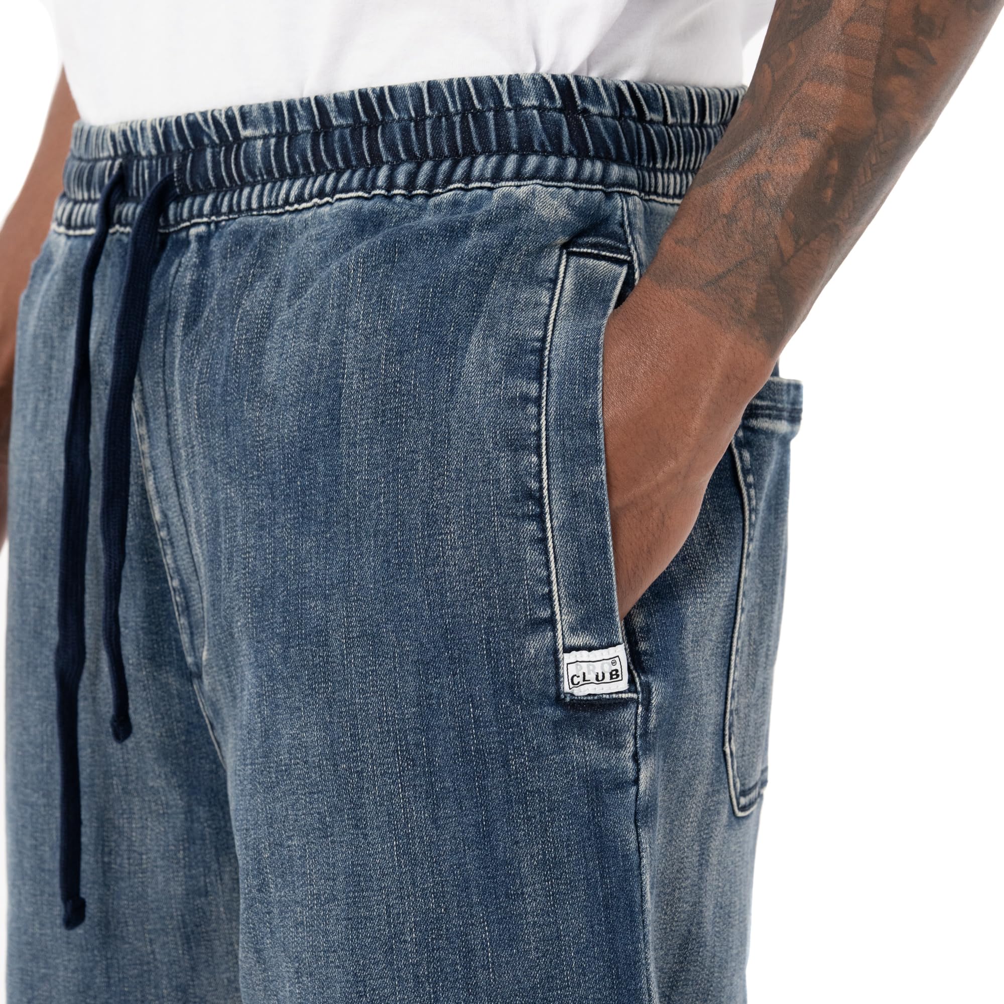 Pro Club Men's Comfort Baggy Fit Denim Lounge Pant - Image 3