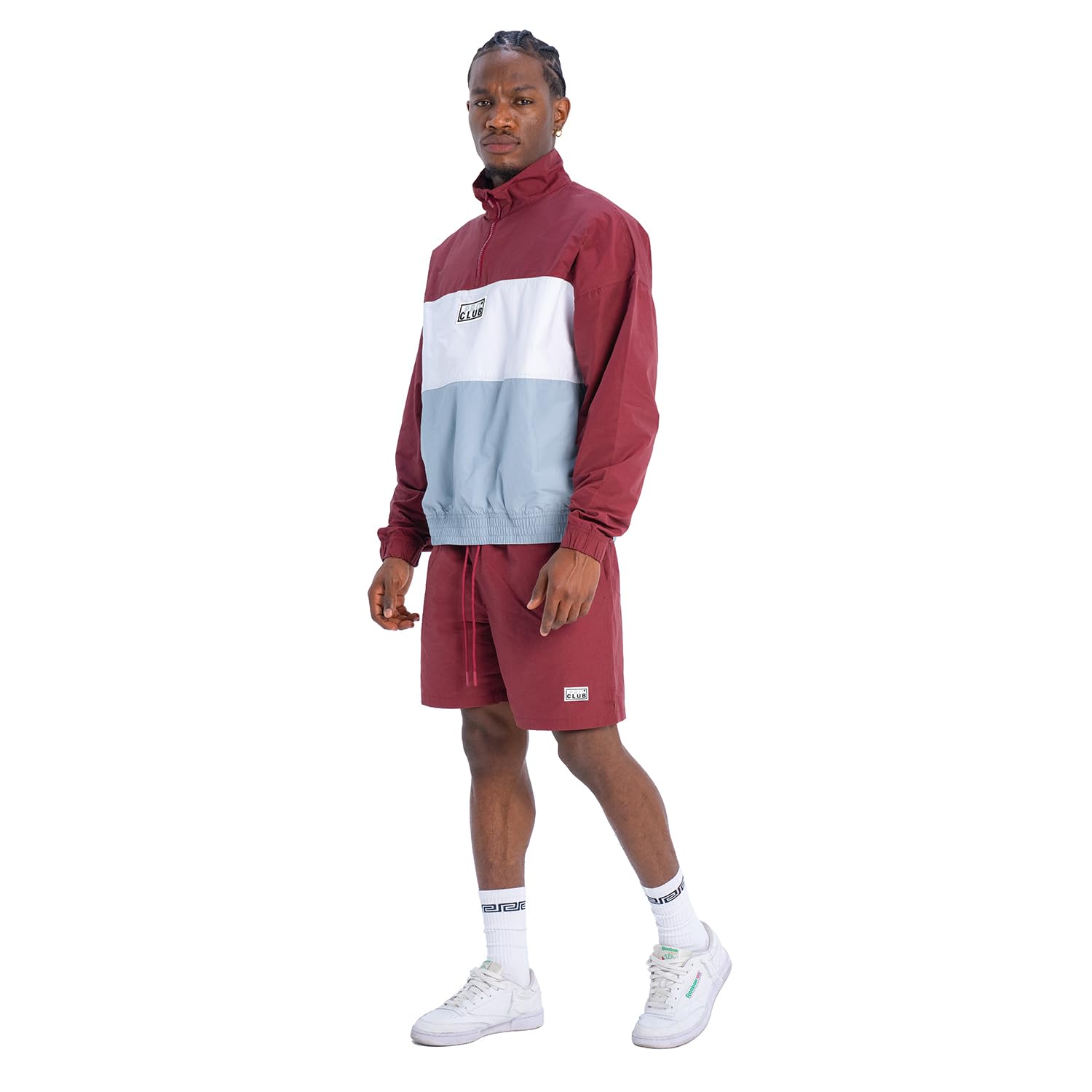 Pro Club Men's Comfort Tri-Color Cotton/Nylon Half Zip Track Jacket - Image 6