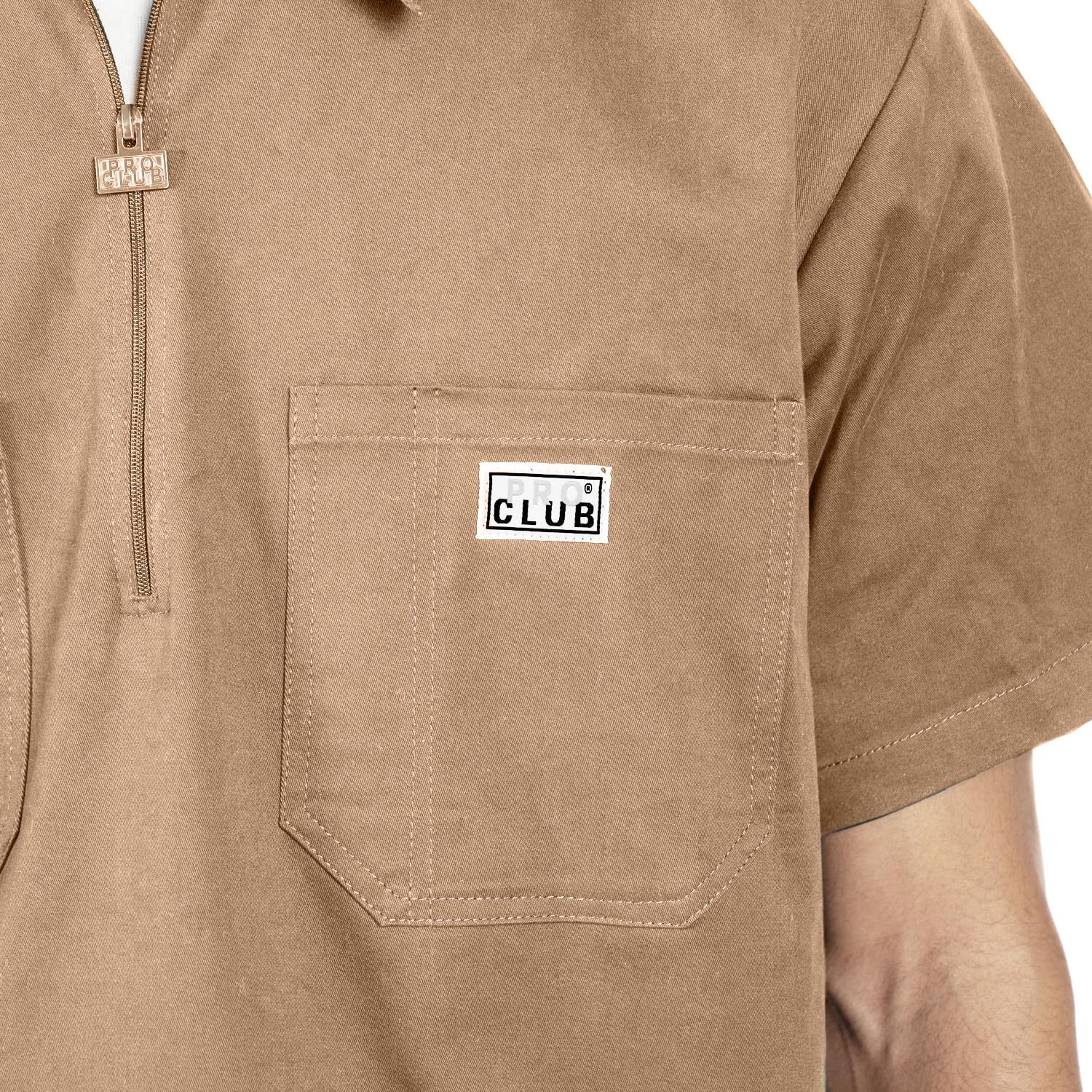 Pro Club Men's Heavyweight Quarter Zip Work Shirt - Image 6
