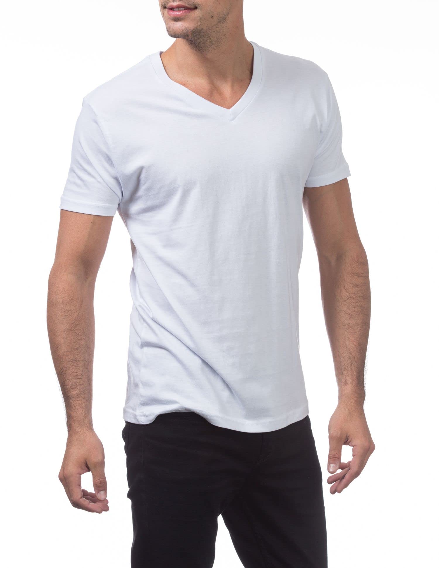 Pro Club Men's Lightweight Cotton Short Sleeve V-Neck T-Shirt - Image 4