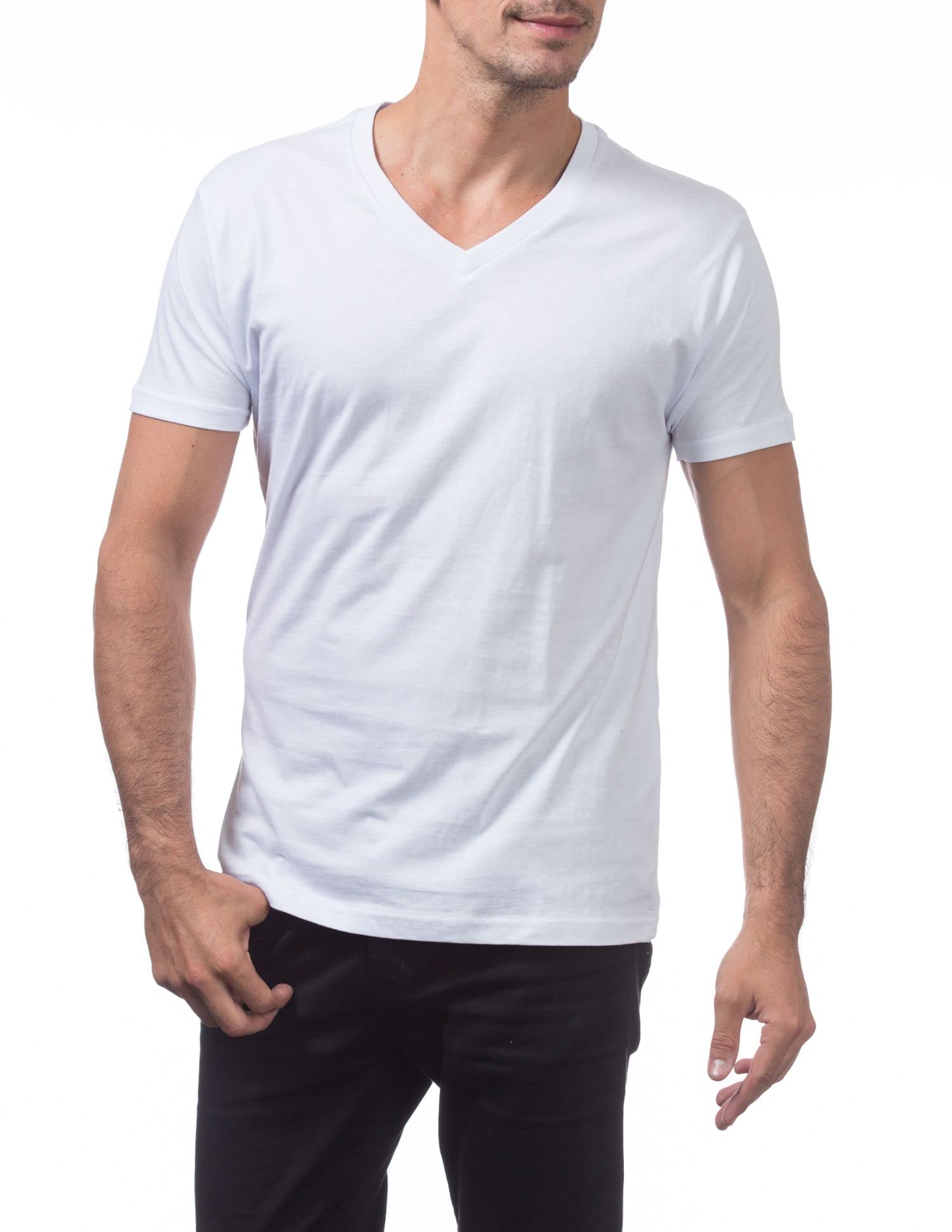 Pro Club Men's Lightweight Cotton Short Sleeve V-Neck T-Shirt - Image 5